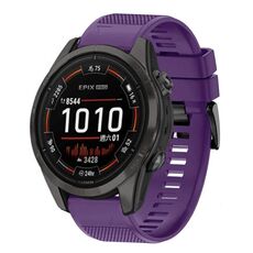 Per cinturino in silicone a sgancio rapido Garmin Epix Pro 51mm 26mm (viola)
