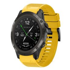 Per cinturino in silicone a sgancio rapido Garmin D2 Delta PX da 26 mm (giallo)