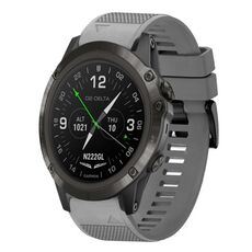 Per cinturino in silicone a sgancio rapido Garmin D2 Delta PX 26mm (grigio)