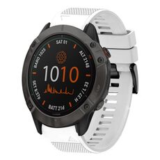 Per cinturino in silicone a sgancio rapido Garmin Fenix 6X 26mm (bianco)