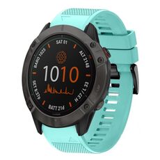 Per cinturino in silicone a sgancio rapido Garmin Fenix 6X 26mm (verde menta)