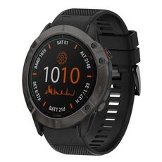 Per cinturino in silicone a sgancio rapido Garmin Fenix 6X 26mm (nero)