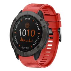 Per cinturino in silicone a sgancio rapido Garmin Fenix 6X 26mm (rosso)