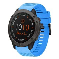 Per cinturino in silicone a sgancio rapido Garmin Fenix 6X 26mm (blu cielo)