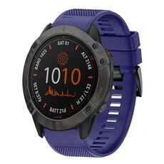 Per cinturino in silicone a sgancio rapido Garmin Fenix 6X 26mm (blu notte)