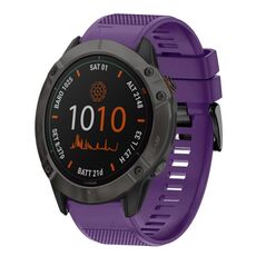 Per cinturino in silicone a sgancio rapido Garmin Fenix 6X 26mm (viola)