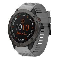 Per cinturino in silicone a sgancio rapido Garmin Fenix 6X Pro da 26 mm (grigio)