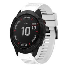 Per cinturino in silicone a sgancio rapido Garmin Fenix 6X Sapphire da 26 mm (bianco)