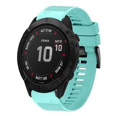 Per cinturino in silicone a sgancio rapido Garmin Fenix 6X Sapphire da 26 mm (verde menta)