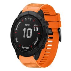 Per cinturino in silicone a sgancio rapido Garmin Fenix 6X Sapphire da 26 mm (arancione)