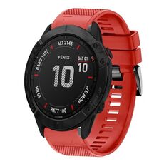Per cinturino in silicone a sgancio rapido Garmin Fenix 6X Sapphire da 26 mm (rosso)