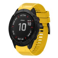 Per cinturino in silicone a sgancio rapido Garmin Fenix 6X Sapphire da 26 mm (giallo)