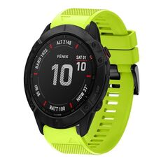 Per cinturino in silicone a sgancio rapido Garmin Fenix 6X Sapphire da 26 mm (verde lime)