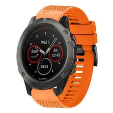 Per cinturino in silicone a sgancio rapido Garmin Fenix 5X Sapphire da 26 mm (arancione)