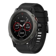 Per cinturino in silicone a sgancio rapido Garmin Fenix 5X Sapphire da 26 mm (nero)