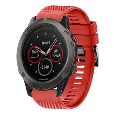 Per cinturino in silicone a sgancio rapido Garmin Fenix 5X Sapphire da 26 mm (rosso)