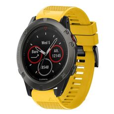 Per cinturino in silicone a sgancio rapido Garmin Fenix 5X Sapphire da 26 mm (giallo)