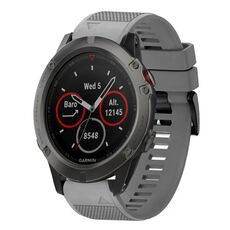 Per cinturino in silicone a sgancio rapido Garmin Fenix 5X Sapphire da 26 mm (grigio)
