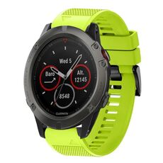 Per cinturino in silicone a sgancio rapido Garmin Fenix 5X Sapphire da 26 mm (verde lime)