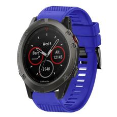 Per cinturino in silicone a sgancio rapido Garmin Fenix 5X Sapphire da 26 mm (blu scuro)