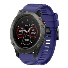 Per cinturino in silicone a sgancio rapido Garmin Fenix 5X Sapphire da 26 mm (blu notte)