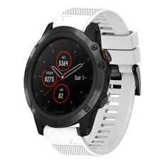 Per cinturino in silicone a sgancio rapido Garmin Fenix 5X Plus da 26 mm (bianco)