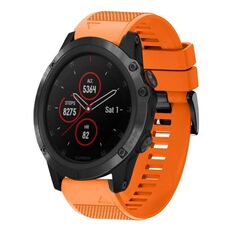 Per cinturino in silicone a sgancio rapido Garmin Fenix 5X Plus da 26 mm (arancione)