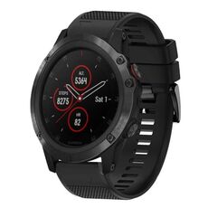 Per cinturino in silicone a sgancio rapido Garmin Fenix 5X Plus da 26 mm (nero)