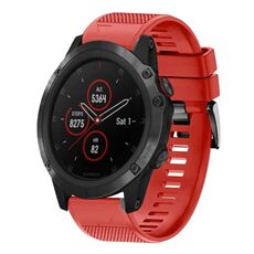 Per cinturino in silicone a sgancio rapido Garmin Fenix 5X Plus da 26 mm (rosso)