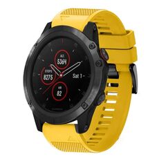 Per cinturino in silicone a sgancio rapido Garmin Fenix 5X Plus da 26 mm (giallo)
