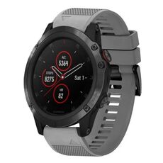 Per cinturino in silicone a sgancio rapido Garmin Fenix 5X Plus da 26 mm (grigio)