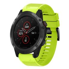 Per cinturino in silicone a sgancio rapido Garmin Fenix 5X Plus da 26 mm (verde lime)