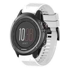 Per cinturino in silicone a sgancio rapido Garmin Fenix 3 da 26 mm (bianco)