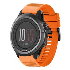 Per cinturino in silicone a sgancio rapido Garmin Fenix 3 da 26 mm (arancione)