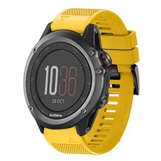 Per cinturino in silicone a sgancio rapido Garmin Fenix 3 da 26 mm (giallo)