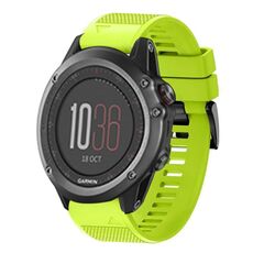 Per cinturino in silicone a sgancio rapido Garmin Fenix 3 da 26 mm (verde lime)
