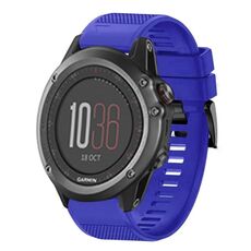 Per cinturino in silicone a sgancio rapido Garmin Fenix 3 da 26 mm (blu scuro)