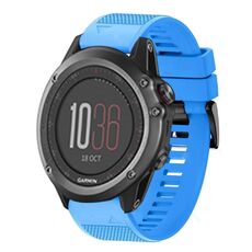 Per cinturino in silicone a sgancio rapido Garmin Fenix 3 da 26 mm (blu cielo)
