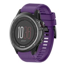 Per cinturino in silicone a sgancio rapido Garmin Fenix 3 da 26 mm (viola)