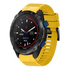 Per cinturino in silicone a sgancio rapido Garmin Descent MK 2i da 26 mm (giallo)