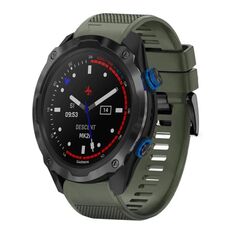 Per cinturino in silicone a sgancio rapido Garmin Descent MK 2i da 26 mm (verde militare)