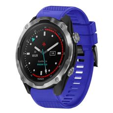 Per cinturino in silicone a sgancio rapido Garmin Descent MK 2 da 26 mm (blu scuro)