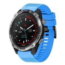 Per cinturino in silicone a sgancio rapido Garmin Descent MK 2 da 26 mm (blu cielo)