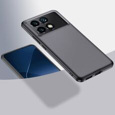 Per Xiaomi Redmi K70e Custodia rigida per PC Armor trasparente in TPU (nero opaco)