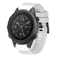 Per cinturino in silicone a sgancio rapido Garmin MARQ Commander da 22 mm (bianco)