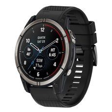 Per cinturino in silicone a sgancio rapido Garmin Quatix 7 Pro da 22 mm (nero)