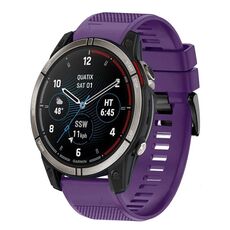 Per cinturino in silicone a sgancio rapido Garmin Quatix 7 Pro da 22 mm (viola)