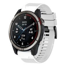 Per cinturino in silicone a sgancio rapido Garmin Quatix 7 da 22 mm (bianco)