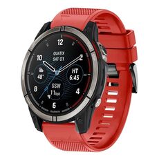 Per cinturino in silicone a sgancio rapido Garmin Quatix 7 da 22 mm (rosso)