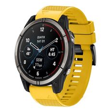 Per cinturino in silicone a sgancio rapido Garmin Quatix 7 da 22 mm (giallo)